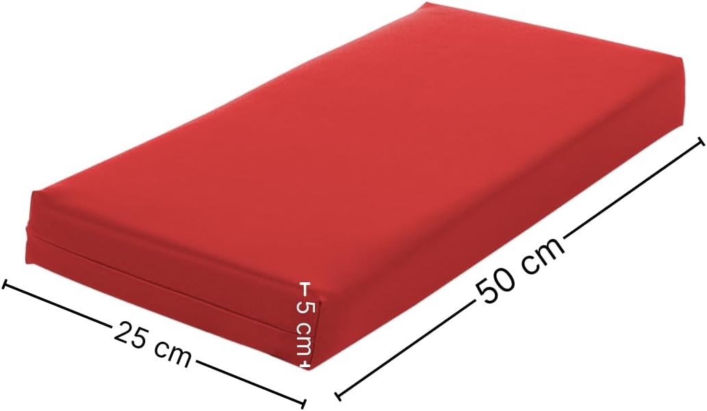 Stufen-Lagerungskissen 50 x 25 x 5cm aus qualitativem Ether-Schaum mit Kunstlederbezug, verstecktem