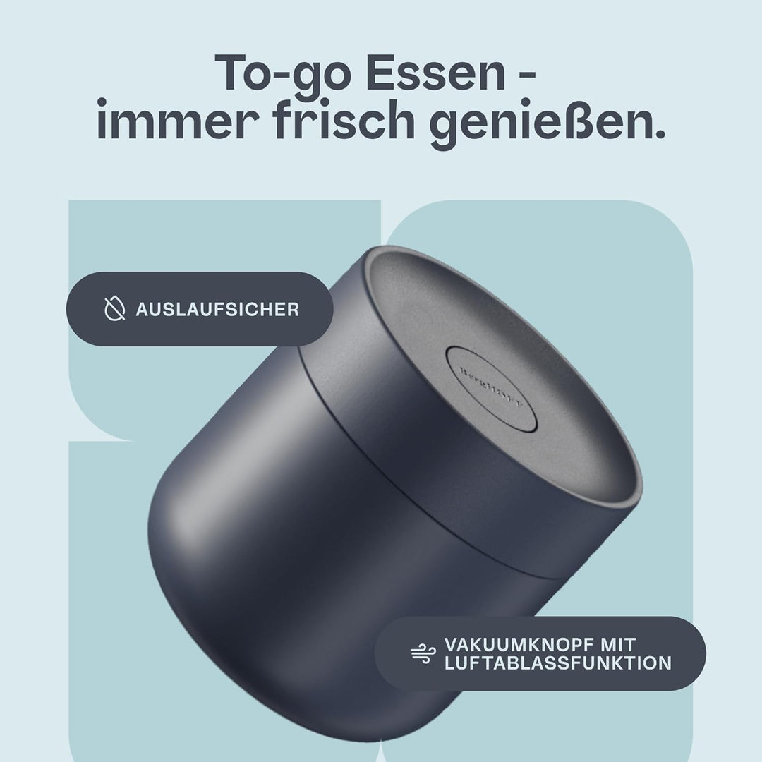 Berghoff Home Thermobehälter für Essen – 0,35L – Edelstahl Warmhaltebehälter – Thermobecher für Getr