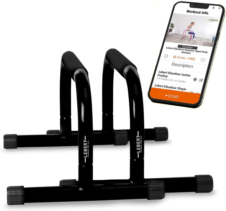 Lebert Fitness Parallettes - Calisthenics Equipment ✓ Dip Station ✓ Push Up Stand Bar ✓ Bodyweight E