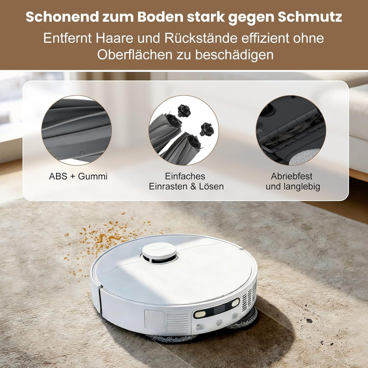 24 Stück Zubehör für Mova E40 Ultra Saugroboter, Ersatzteile set für E40 Ultra, 1 Hauptbürste, 6 Sta