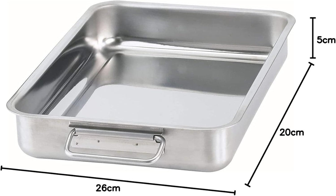 IKEA Bräter "Koncis" Edelstahl-Ofenform 26x20x5,5cm - spülmaschinenfest - backofenfest.