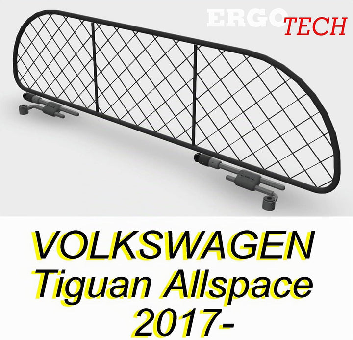 ERGOTECH Trennnetz Trenngitter kompatibel mit Volkswagen Tiguan Allspace, RDA65-S8, für Hunde und Ge