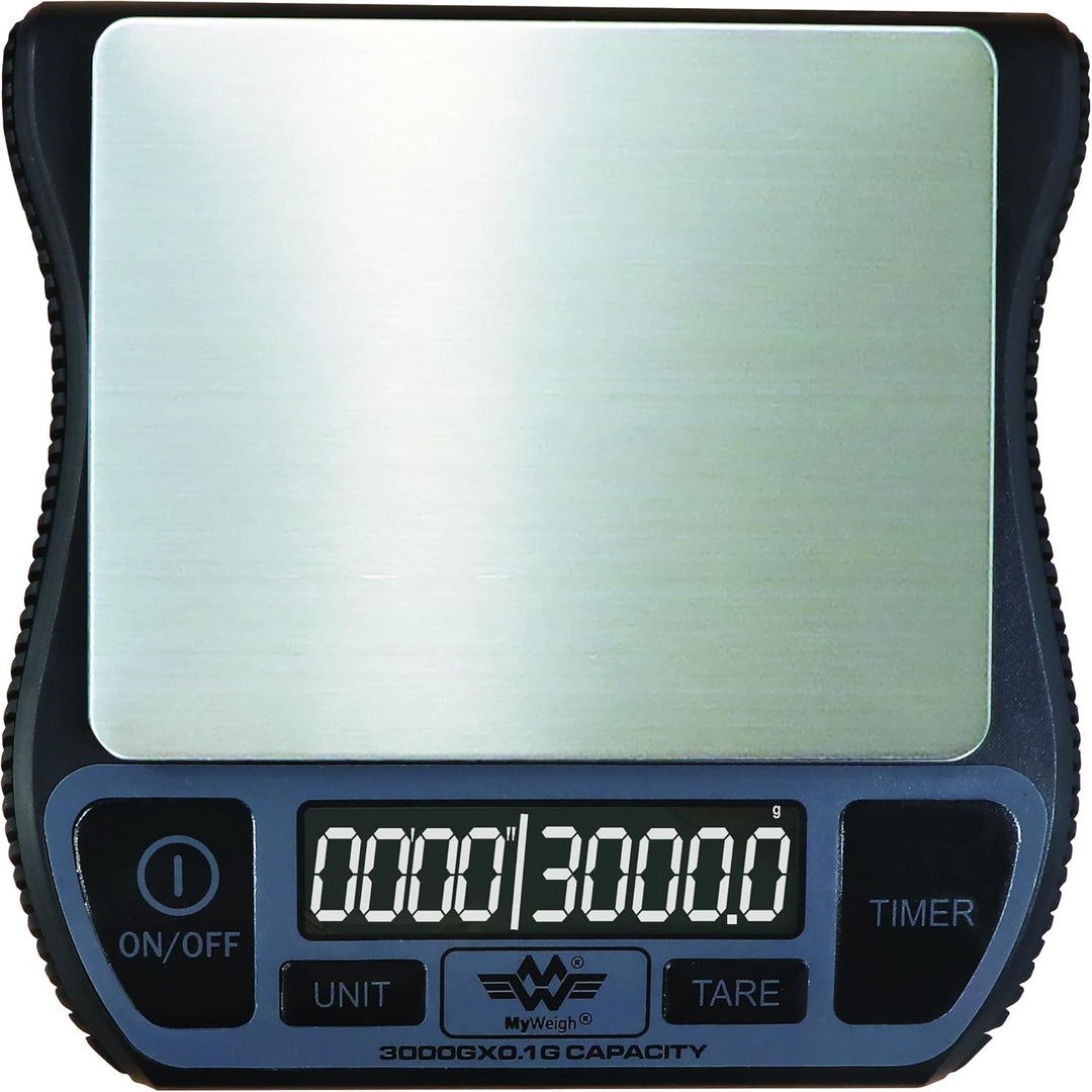 My Weigh Barista Waage Wasserfeste Küchenwaage mit Timer & USB wiederaufladbar 3000 g x 0,1 g