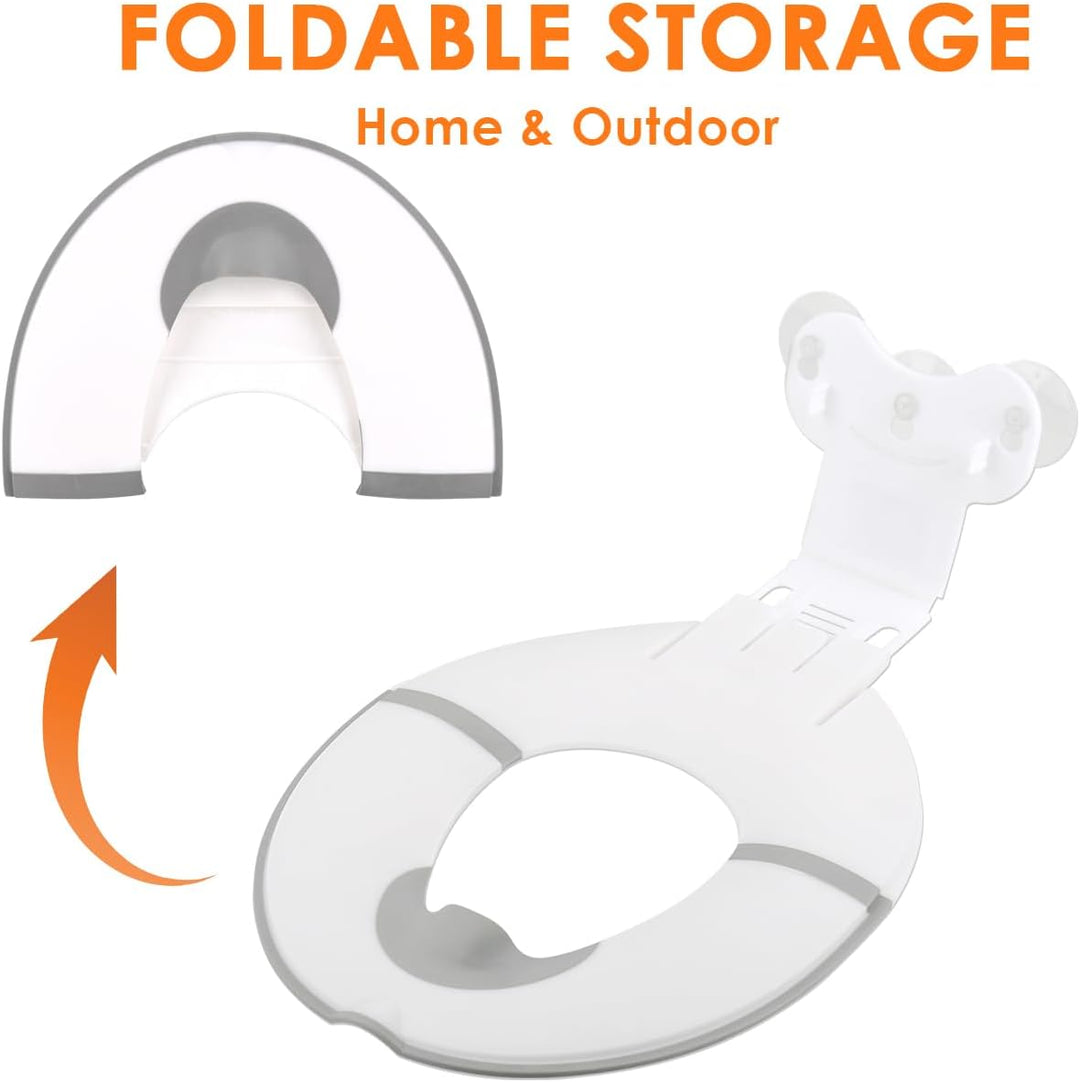 Toilettensitz Kinder Faltbar - WC Sitz mit Saugnapf &amp; Spritzschutz | Tragbarer Kinder Toilettensitz,