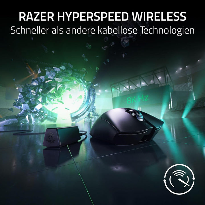 Razer DeathAdder V3 Pro + HyperPolling Wireless-Adapter - Ultra leichte E-Sport-Maus mit echten 8K H