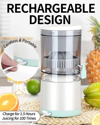 Zitronenpresse elektrisch Organgenpresse Tragbare USB-Aufladung Juicer Entsafter für Orange, Zitrone