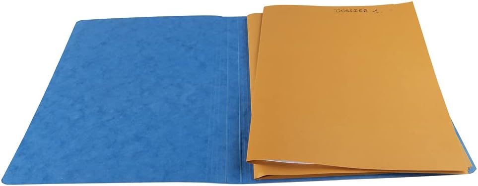 Exacompta 50er Pack Premium Aktendeckel. Aus extra starkem Colorspan-Karton für DIN A4 blau Hefter i