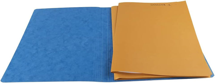 Exacompta 50er Pack Premium Aktendeckel. Aus extra starkem Colorspan-Karton für DIN A4 blau Hefter i