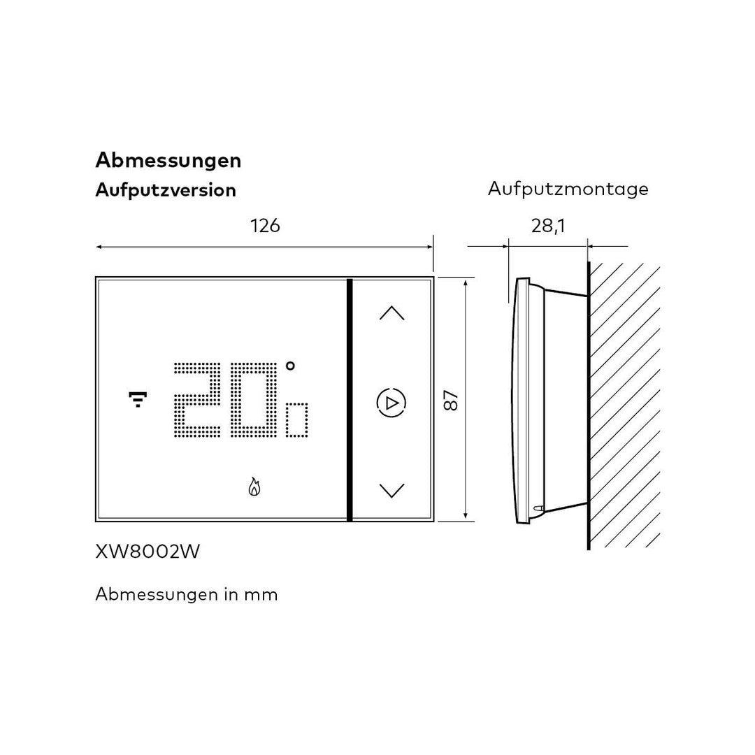 BTICINO, Vernetztes Thermostat, WLAN-Schnittstelle, Booster-Funktion, programmierbare Temperatursteu