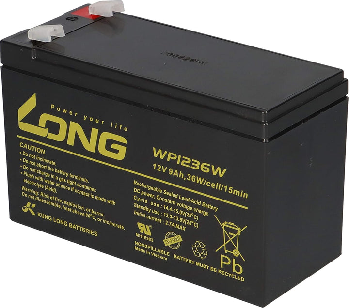 Blei Akku 12V 9Ah WP1236W kompatibel USV APC Back UPS 650 700 800 RBC17 RBC 17