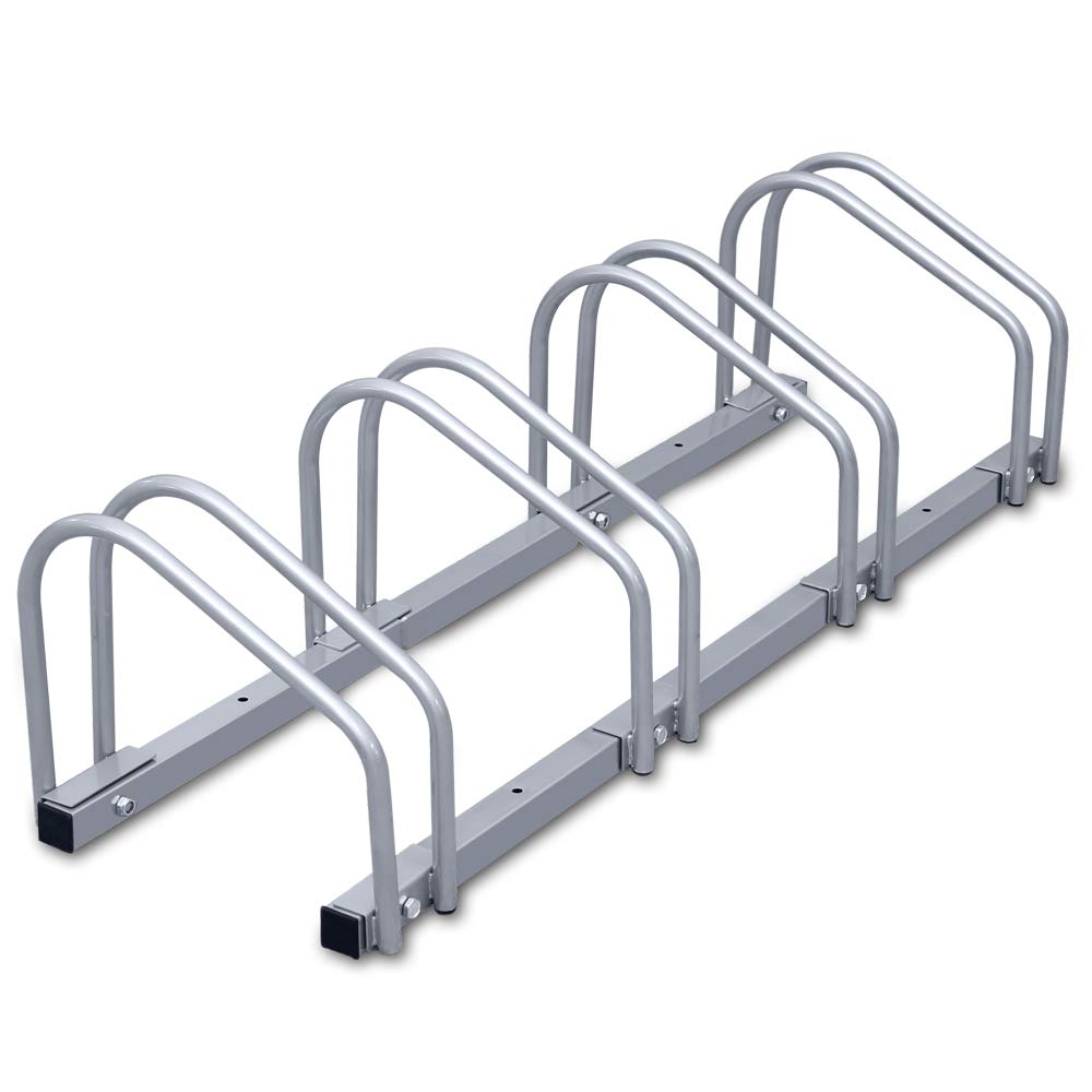 Tubiaz Fahrradständer Standparker, Für 4 Fahrräder Boden- oder Wandmontage, 35-55 mm Reifenbreite Si