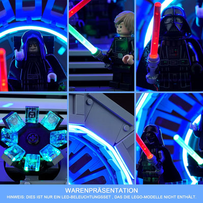 LocoLee Led Licht Set für Lego Thronsaal des Imperators, Led Beleuchtungs Set für Lego 75352 Star Wa