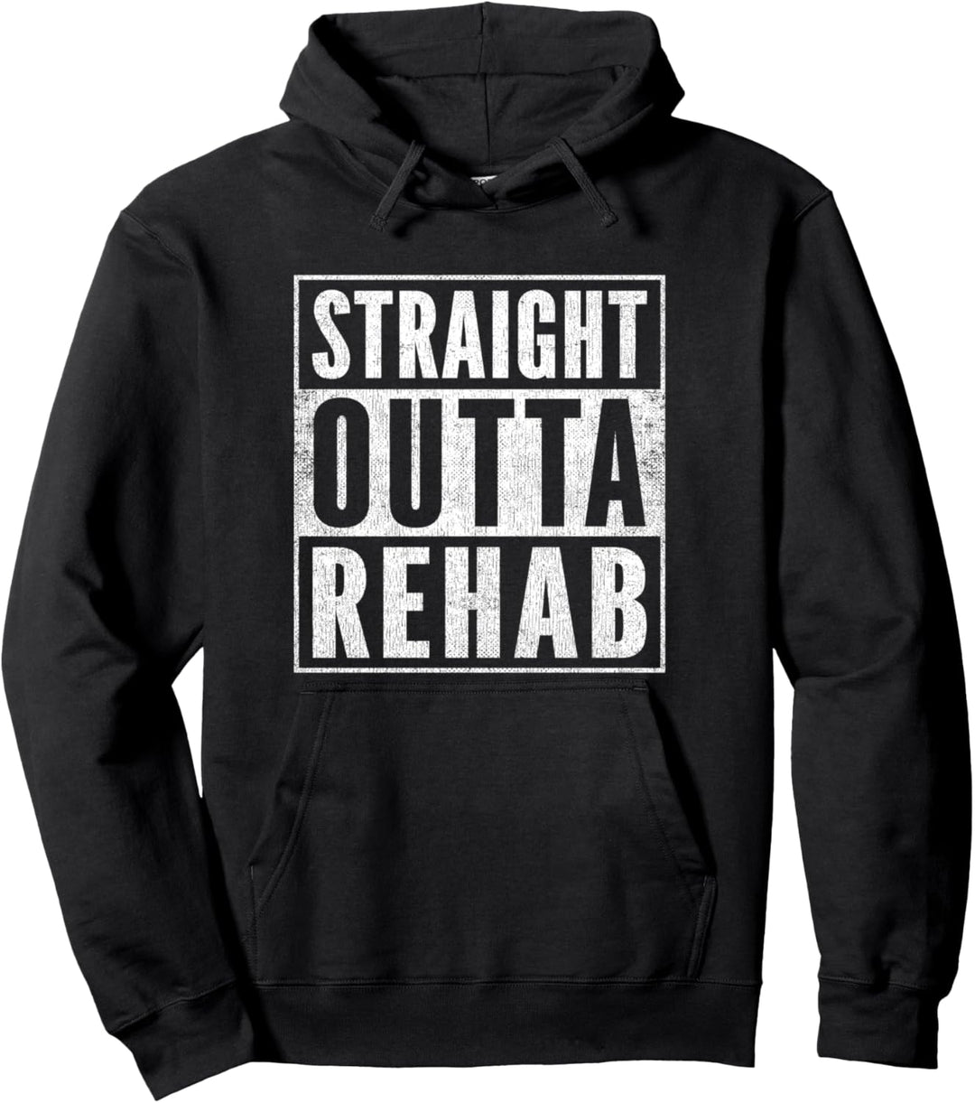 Lustiger Patient Get Well Gag Outfit Straight Outta Reha Pullover Hoodie