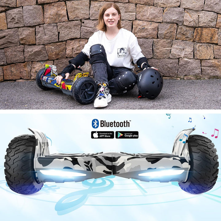 RCB Hoverboards SUV mit Sitz Hoverboards Off-Road, App-fähige Bluetooth Hoverboards, 8,5 '' Hummer +