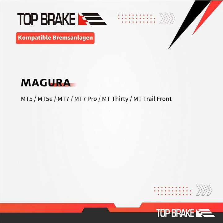 Top Brake Scheibenbremsbeläge Fahrrad für MAGURA MT5/ MT7/ MT5E/MT7 PRO/MT Trail Front (Stift enthal