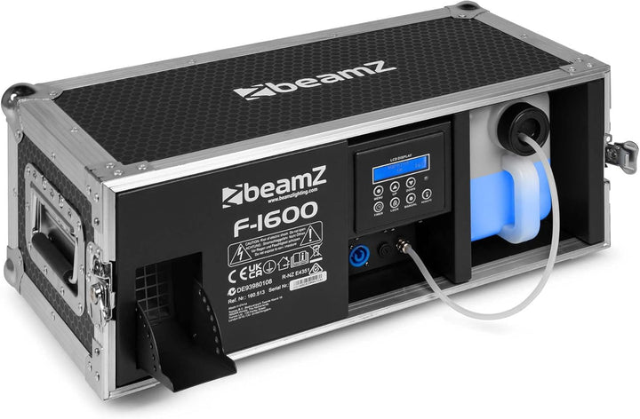 BeamZ F1600 Pro Fazer Nebelmaschine 1600W im Flightcase mit 10 Liter Nebelfluid – Profi Hazer/Rauchm