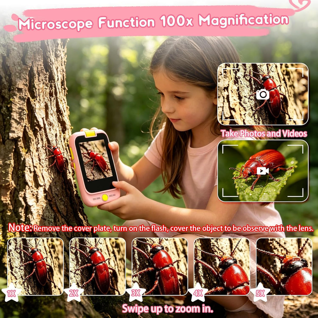 Kinder Handy Spielzeug für Mädchen, Einhorn Kinderhandy 3 4 5 6 7 8 Jahre, Kinder Smartphone Kamera