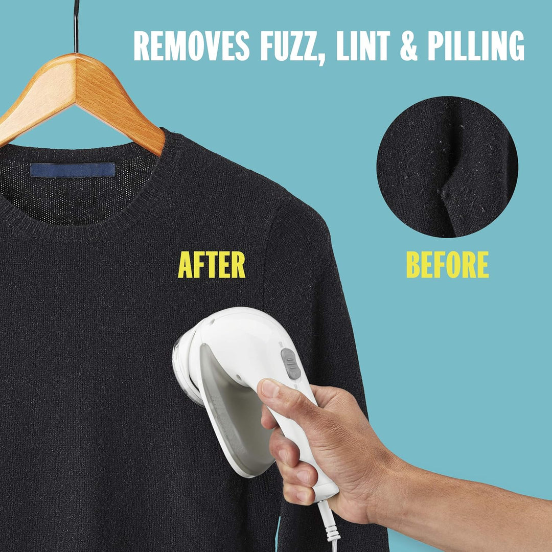 Conair Fusselentferner, Wiederaufladbarer Fusselrasierer für Kleidung und Stoffe, Ergonomischer Grif