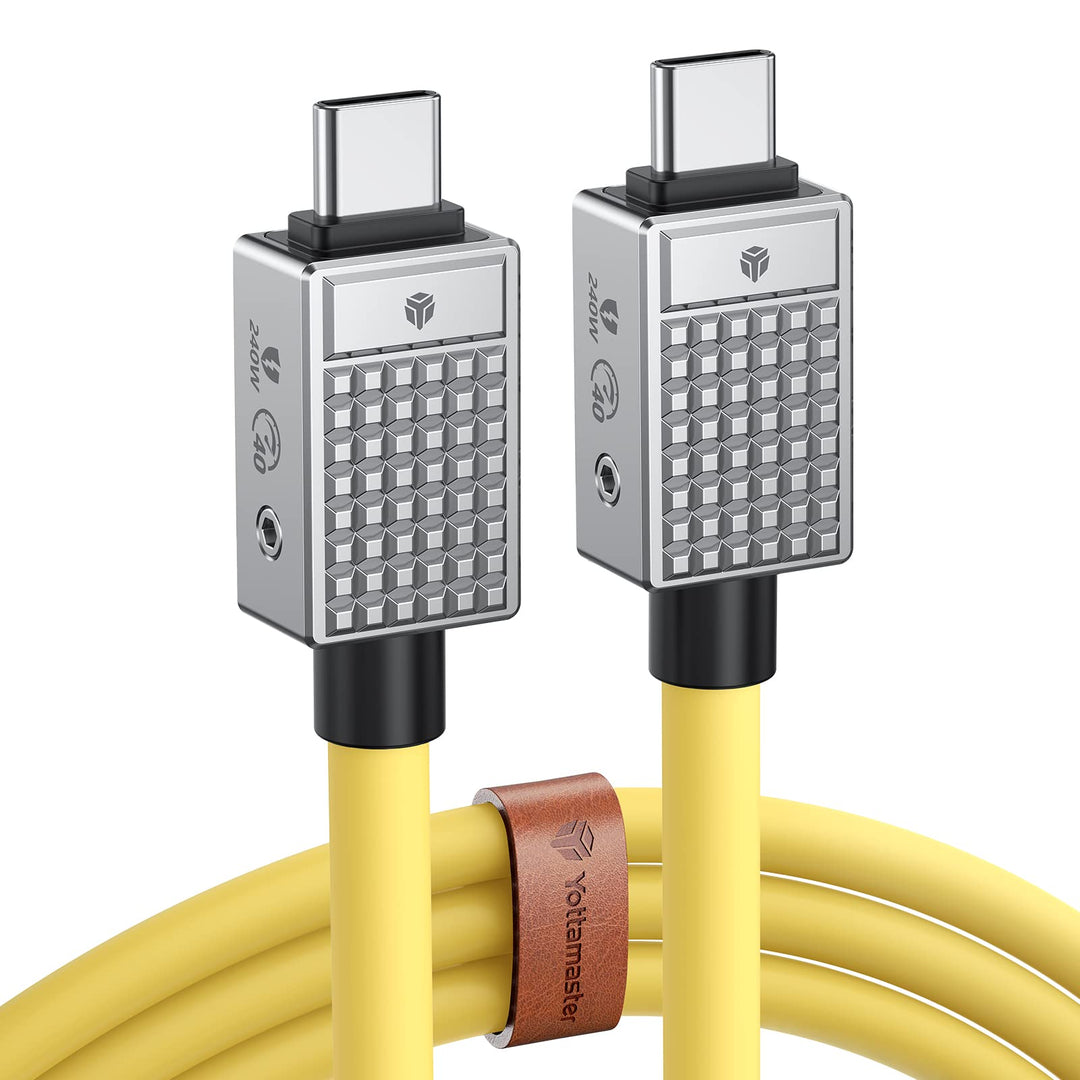 Yottamaster USB C auf USB C Kabel 240W, USB 4 Kabel für Thunderbolt 3/4 Unterstützt 40Gbps Datenüber