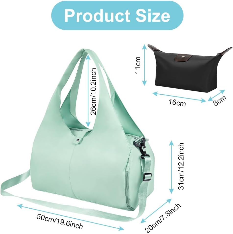 Sporttasche, Reisetasche mit Schuhfach &amp; Nassfach, Gross Gym Tasche für Damen und Herren, Wasserdich