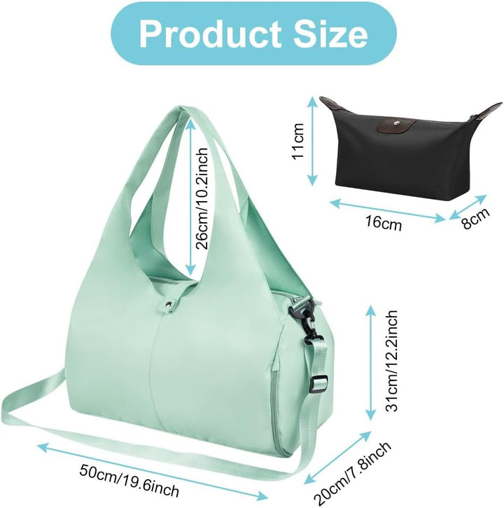 Sporttasche, Reisetasche mit Schuhfach &amp; Nassfach, Gross Gym Tasche für Damen und Herren, Wasserdich