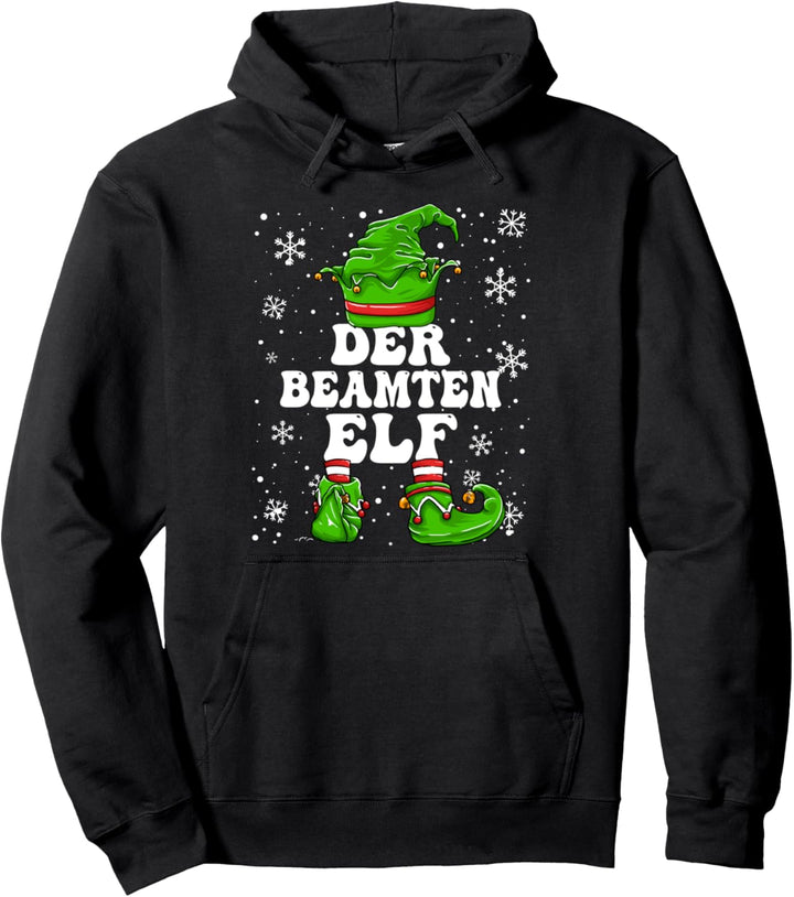 Beamten Elf Herren Damen Design Weihnachten Elf Beamter Pullover Hoodie
