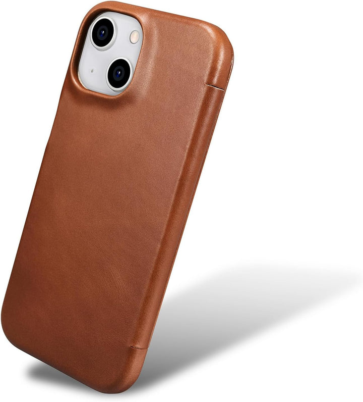 Hülle für iPhone 15 (6,1 Zoll), Handyhülle mit Leder, Case kompatibel mit MagSafe, Schutzhülle, Hand