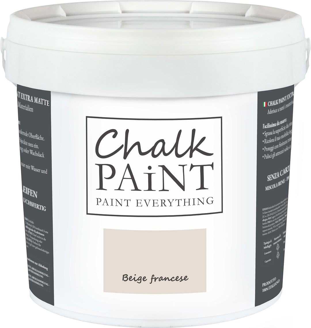 Chalk Paint Everything® Beige Francese Kreidefarbe Wasserbasis für Alle Oberflächen einfach zu verar