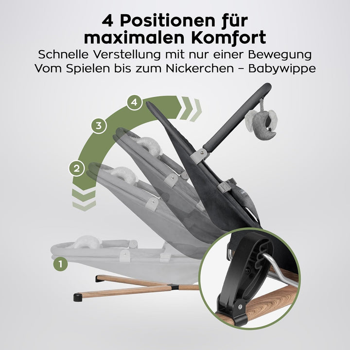 Maximales Gewicht 9 kg - Spielbogen - 3-Punkt-Gurt - Zusammenklappbar - Kompakt und pflegeleicht für