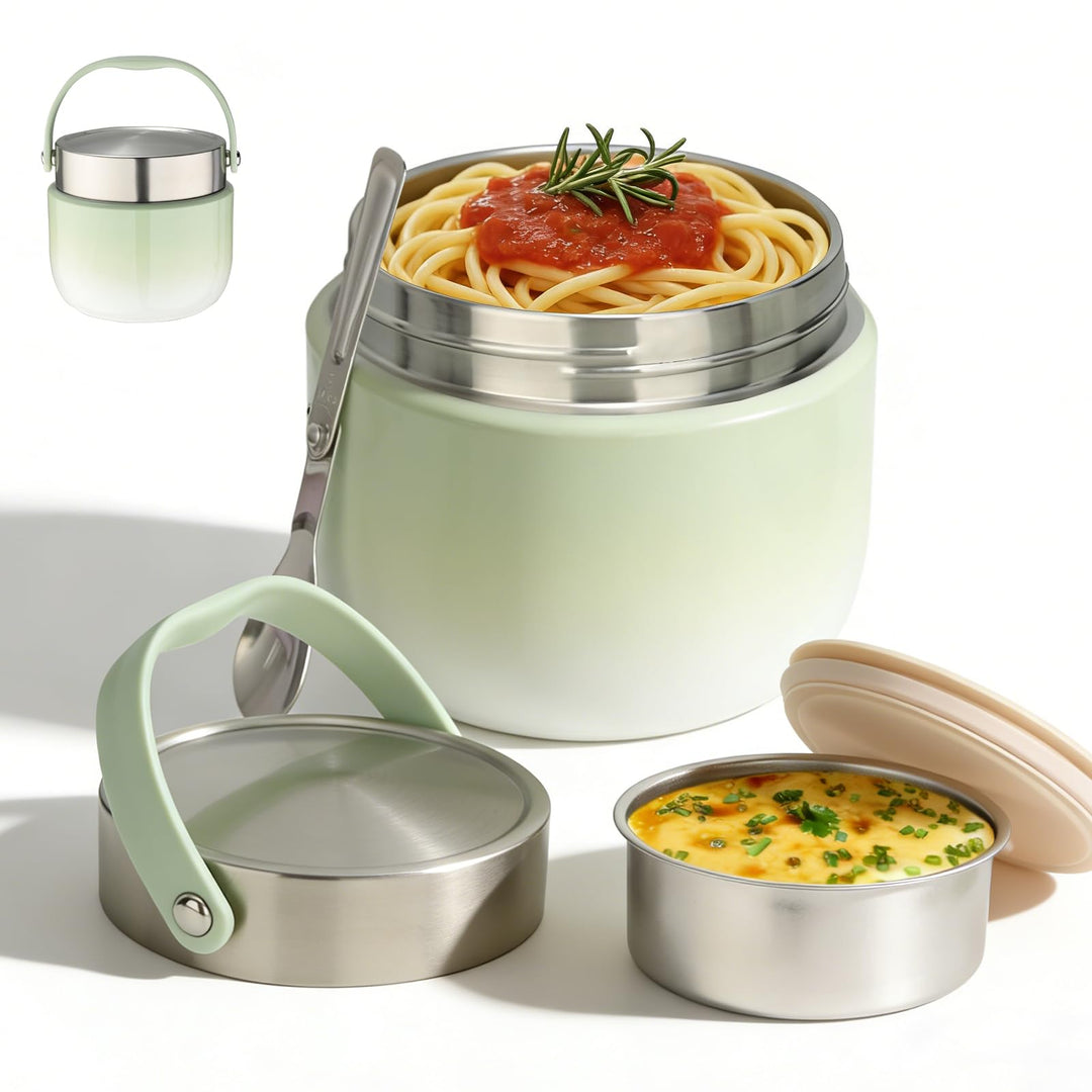 VINATO Thermobehälter für Essen 1200ml | Edelstahl Thermo Lunchbox mit Deckel, Warmhaltebehälter Erw