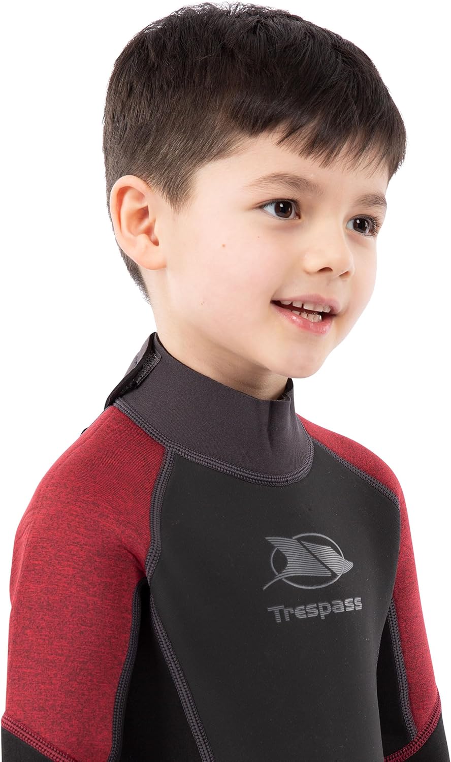 Trespass Amigo Neoprenanzug für Jungen, volle Länge, 3 mm, ergonomische Passform Merlot Marl 9 -10 J
