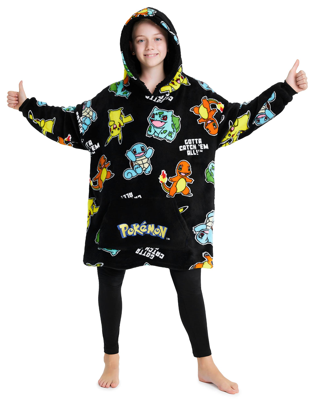 Pokemon Pullover Übergrosse Kuschel Hoodie Kinder Jungen