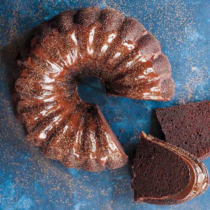 Nordic Ware NW 58677 Elegant Party Bundt Pan Kuchenform Gold, Aluminium, Goldfarben, Ø 22.3 x 9.3 cm