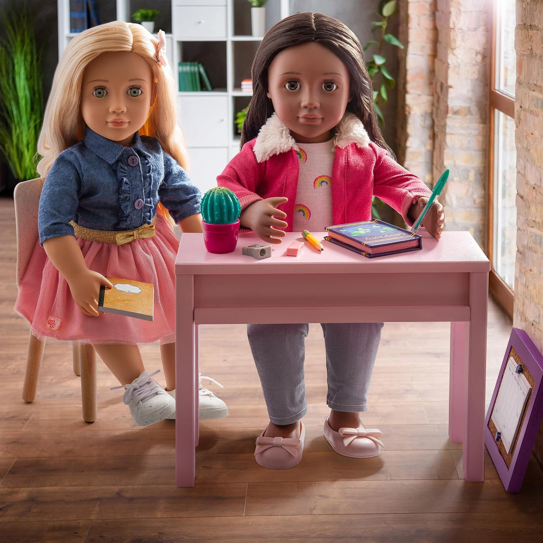 Our Generation – OG Working Wonder Office Set – Puppenhausmöbel – Home Schreibtisch & Stuhl Set – 46