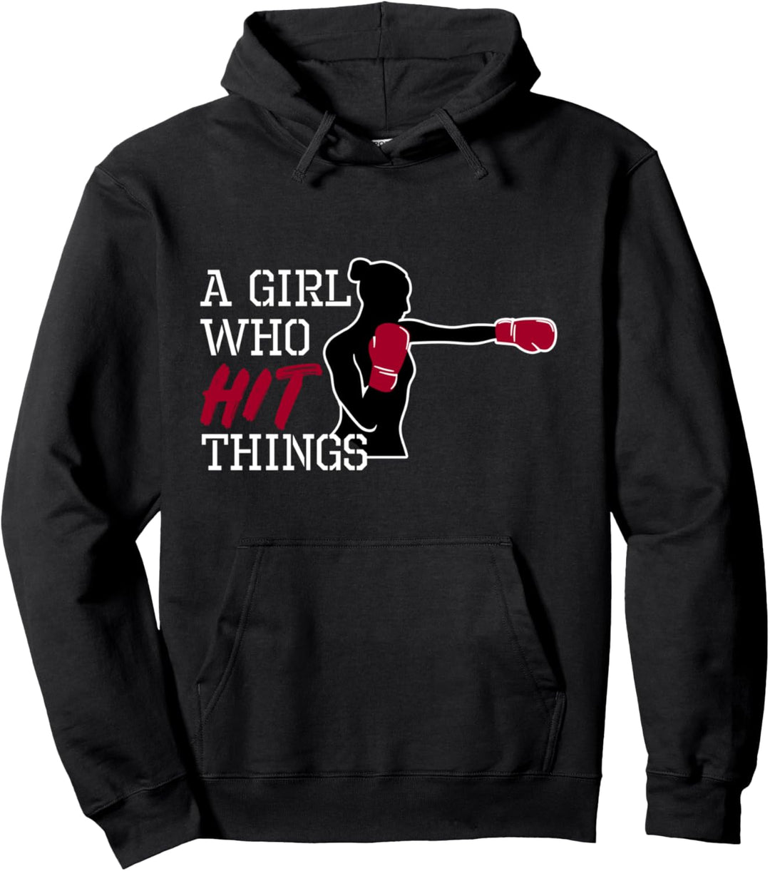 Frauen Boxen Kickboxen Handschuhe Damen Mädchen Geschenk Pullover Hoodie