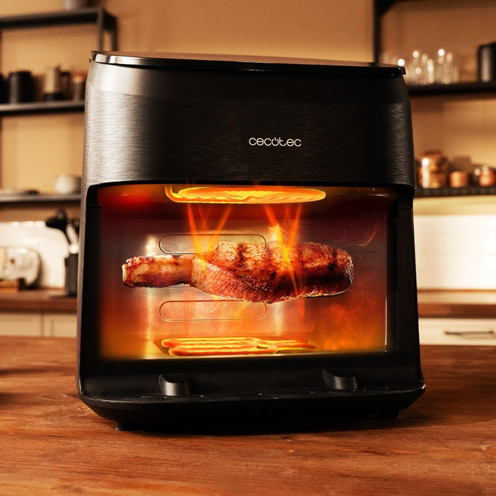 Cecotec Heissluftfritteuse mit Grill 6,5L Cecofry&Grill Smokin' 6500 Plus. 2200 W, Fritteuse, Grill