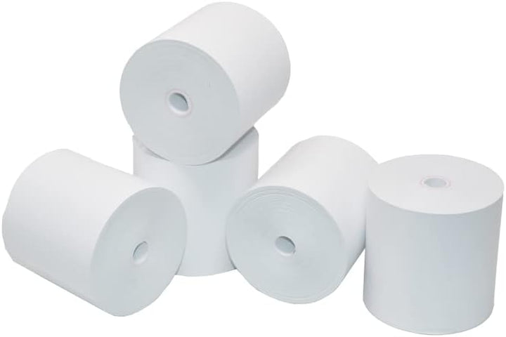 coreless - 45 Thermorollen 80mm x 80mm x 12mm ohne Plastikkern - Rolle aus Thermopapier 80mm x 80mm