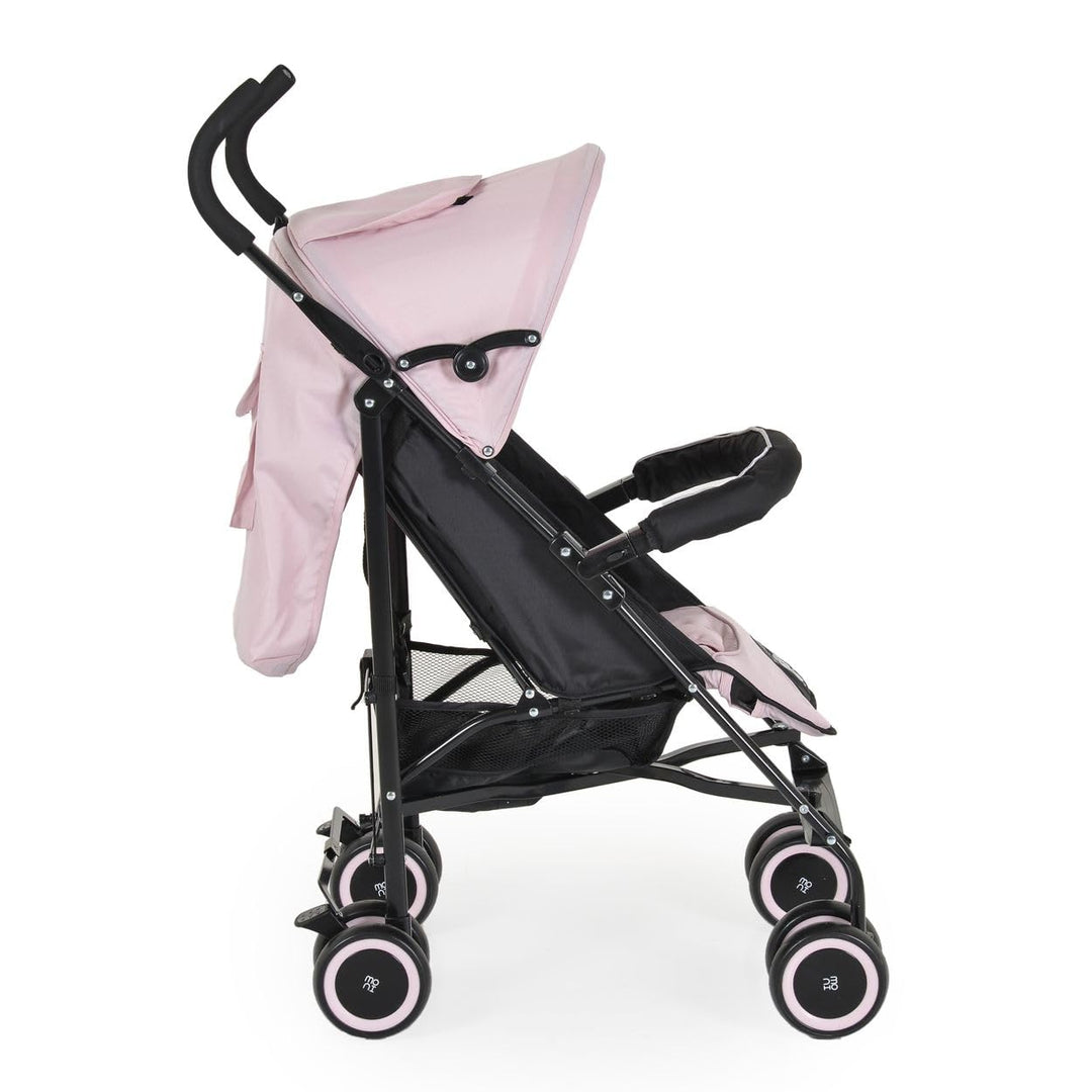 Moni Kinderwagen, Buggy Jerry, Sonnendach, schwenkbare Vorderräder, EVA-Räder rosa schwarz, rosa sch