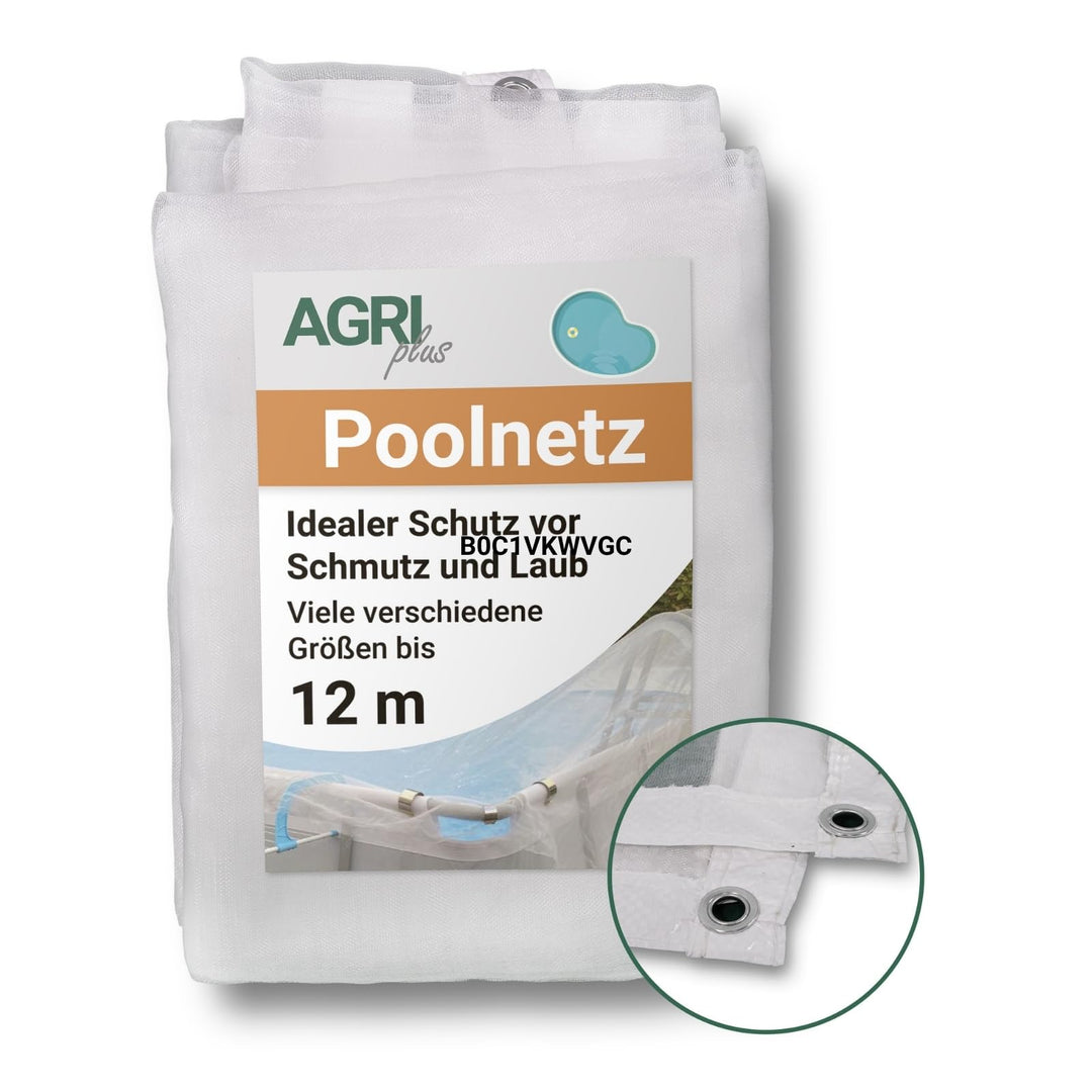 AGRI plus Poolnetz mit Ösen I 2 x 5 m I verschiedene Masse I Engmaschiges Netz 0,8 x 0,8 mm I Abdeck