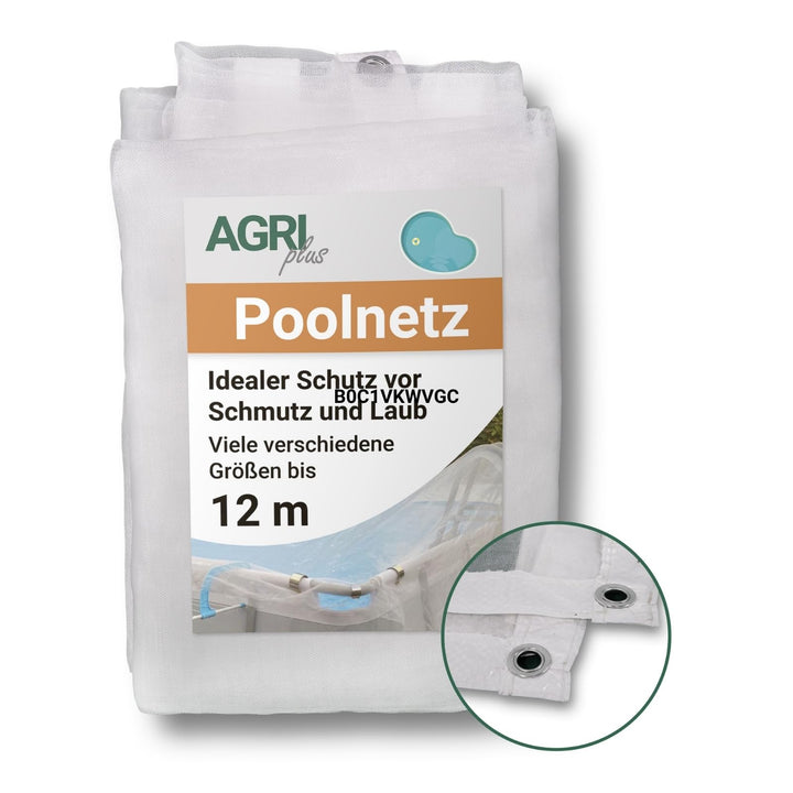 AGRI plus Poolnetz mit Ösen I 2 x 5 m I verschiedene Masse I Engmaschiges Netz 0,8 x 0,8 mm I Abdeck
