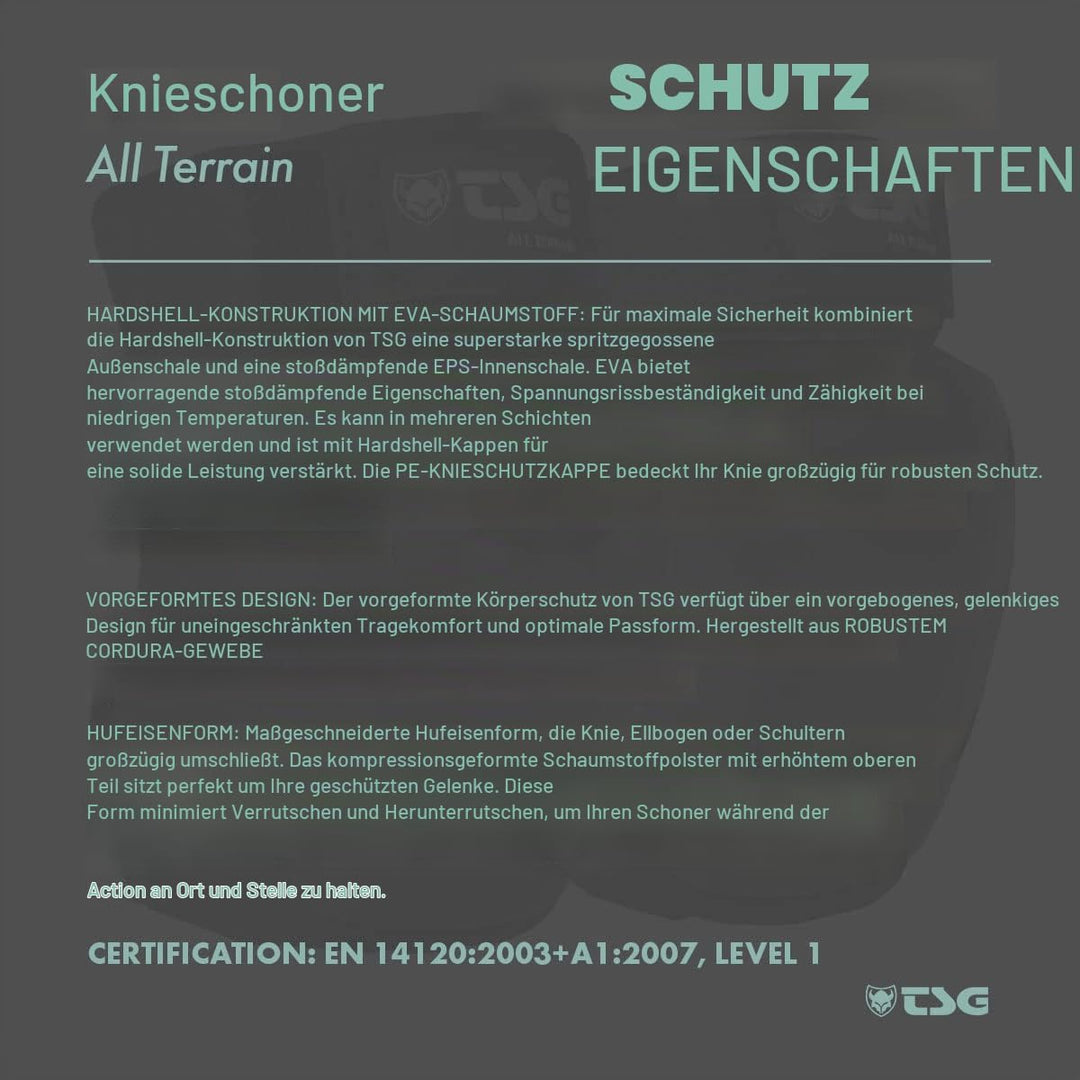 TSG Knieschoner All Terrain S Schwarz, S Schwarz