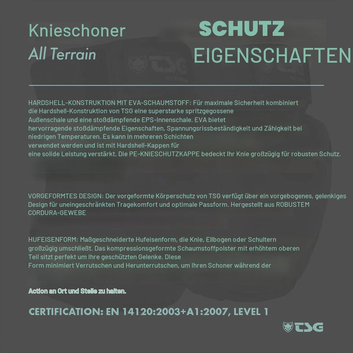 TSG Knieschoner All Terrain S Schwarz, S Schwarz