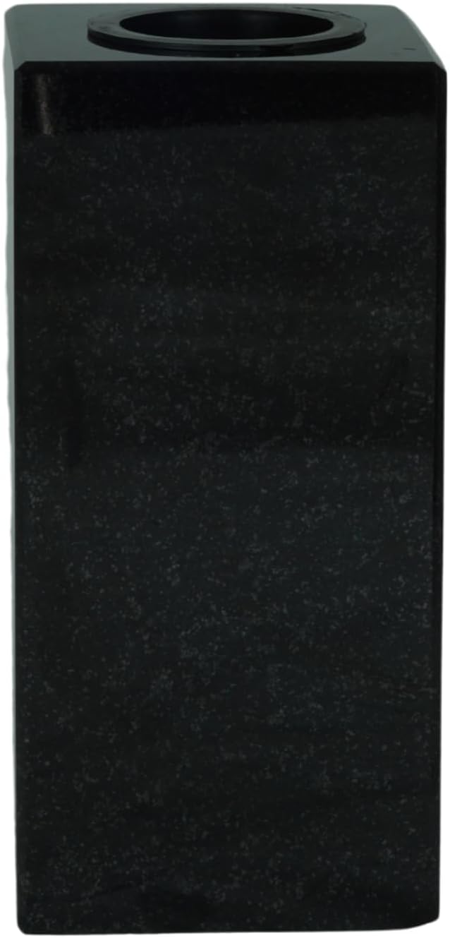 designgrab Cube-medium Designer Grabvase aus Granit Schwedisch Black