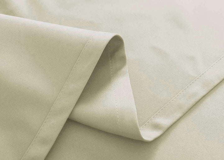 Gardinenbox 2er Set Verdunkelungsvorhänge Blickdicht »Newyork« verdeckte Schlaufen Beige HxB 245x140