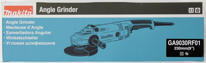 Makita GA9030RF01 Winkelschleifer 230 mm, 2.400 W, Blau im Karton, im Karton