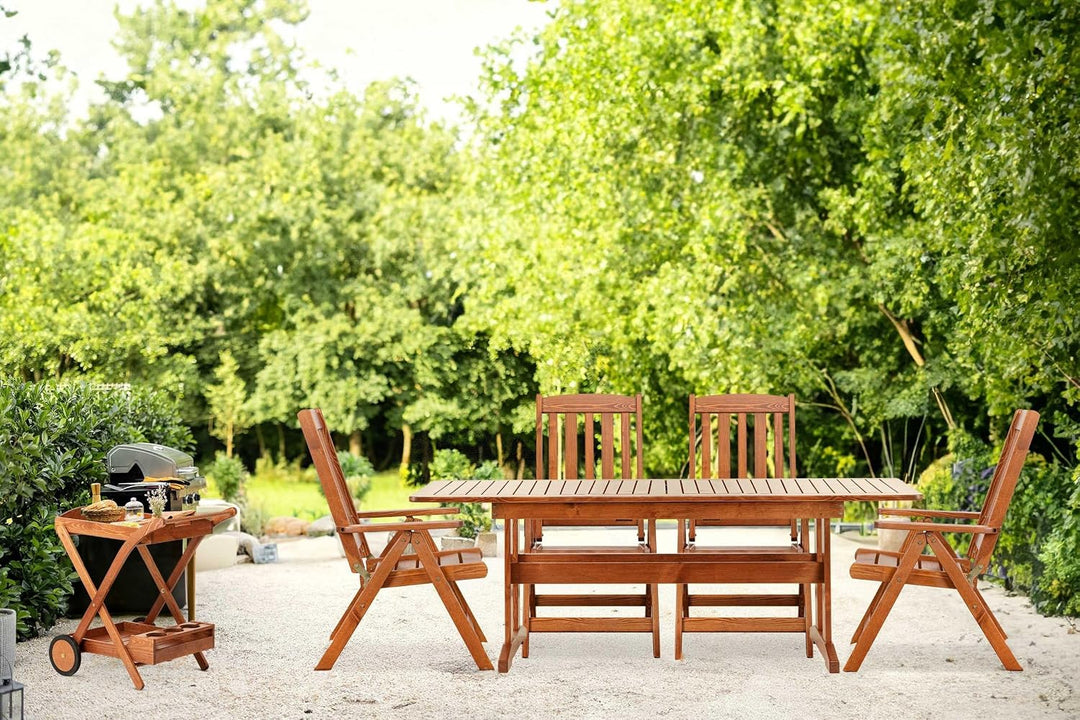 konsimo Servierwagen ARVICOLA Teakholz | Teak - Dinett - Kaffee - Teewagen - Butler - Gartentisch -