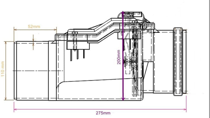 Aquer Rückschlagventil Ø DN 110 mit Absperrklappe