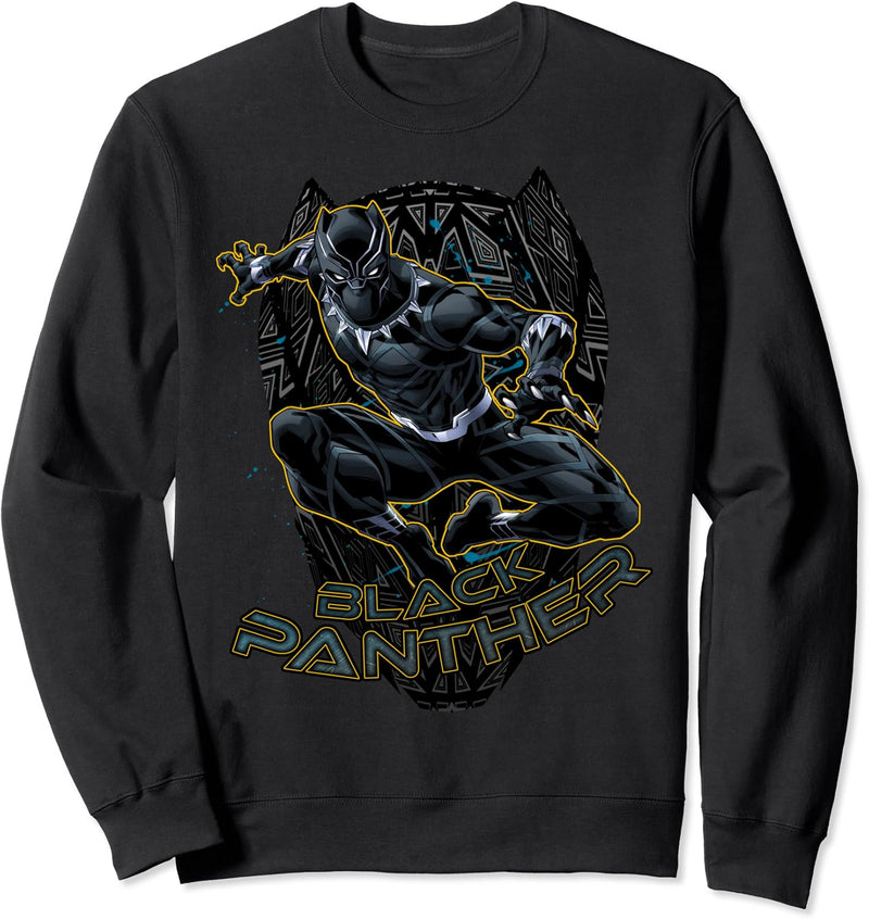 Marvel Black Panther Gold Trimmed Pounce Sweatshirt
