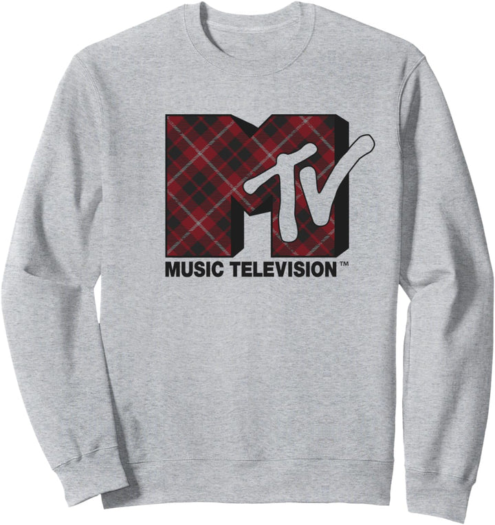 MTV Logo Plaid Sweatshirt