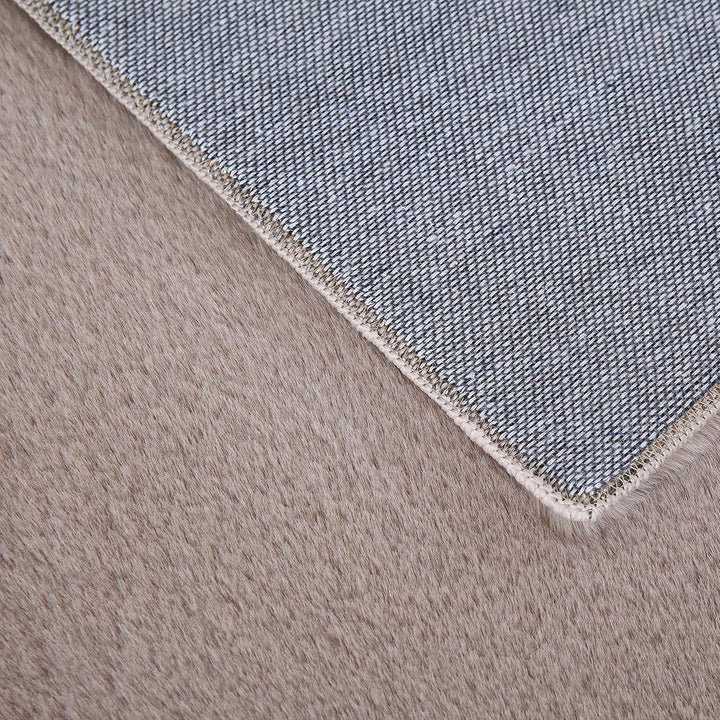 Weicher Hochflor Rund Teppich Wohnzimme Waschbarer Teppich im modernen Stil Unicolor & Einfarbig Tep